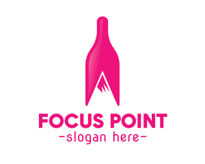 Magenta Wine Mountain logo design