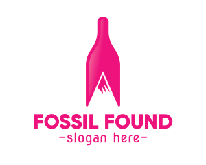 Magenta Wine Mountain logo design