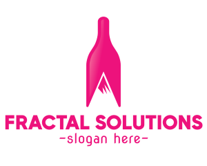 Magenta Wine Mountain logo design