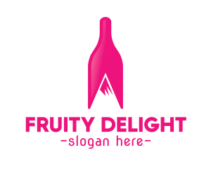 Magenta Wine Mountain logo design