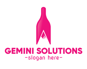 Magenta Wine Mountain logo design