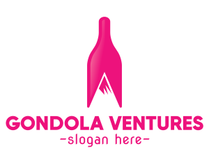 Magenta Wine Mountain logo design