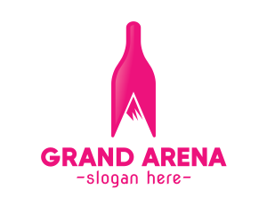 Magenta Wine Mountain logo design