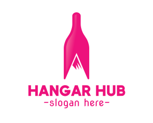 Magenta Wine Mountain logo design