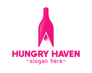 Magenta Wine Mountain logo design