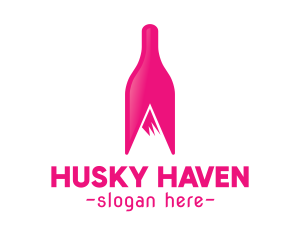 Magenta Wine Mountain logo design