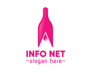 Magenta Wine Mountain logo design