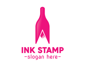 Magenta Wine Mountain logo design