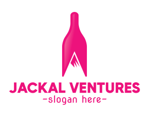 Magenta Wine Mountain logo design