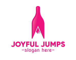 Magenta Wine Mountain logo design