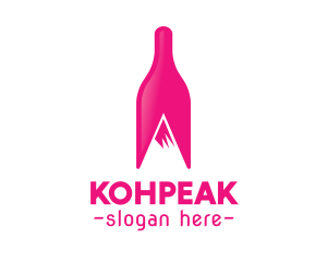 Magenta Wine Mountain logo design