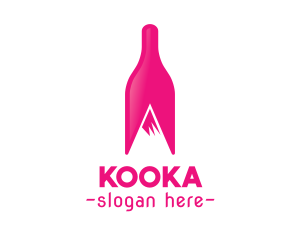 Magenta Wine Mountain logo design