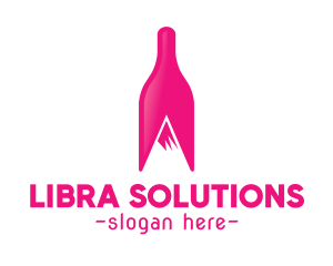 Magenta Wine Mountain logo design