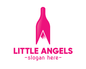 Magenta Wine Mountain logo design