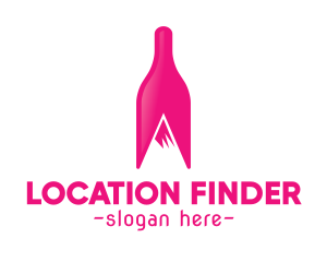 Magenta Wine Mountain logo design