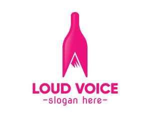 Magenta Wine Mountain logo design