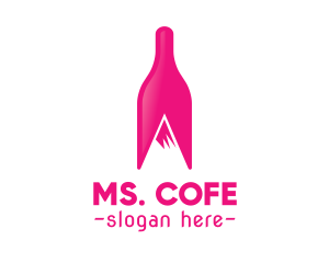 Magenta Wine Mountain logo design