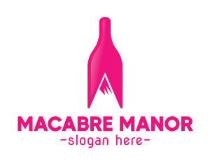 Magenta Wine Mountain logo design