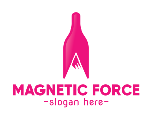 Magenta Wine Mountain logo design