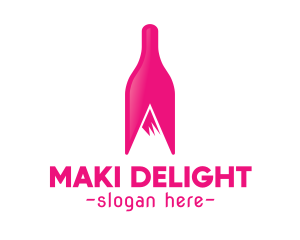 Magenta Wine Mountain logo design