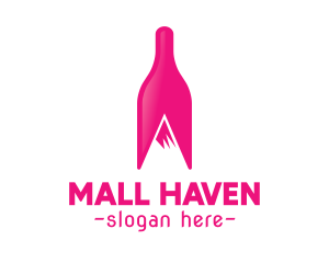 Magenta Wine Mountain logo design