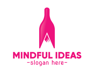 Magenta Wine Mountain logo design