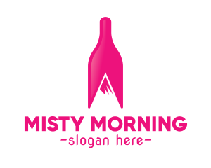 Magenta Wine Mountain logo design