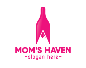 Magenta Wine Mountain logo design