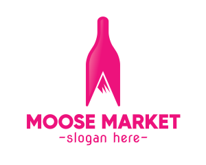 Magenta Wine Mountain logo design