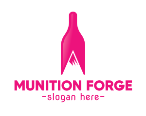 Magenta Wine Mountain logo design