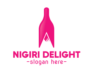 Magenta Wine Mountain logo design