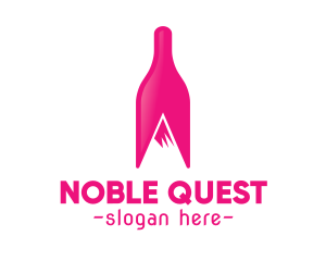 Magenta Wine Mountain logo design