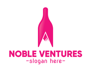 Magenta Wine Mountain logo design