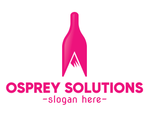 Magenta Wine Mountain logo design