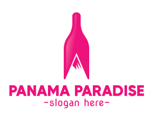 Magenta Wine Mountain logo design