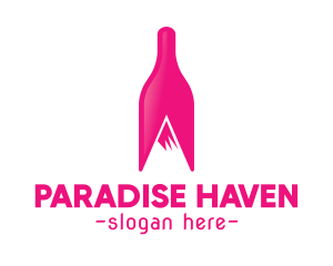 Magenta Wine Mountain logo design