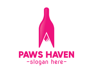 Magenta Wine Mountain logo design