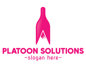 Magenta Wine Mountain logo design