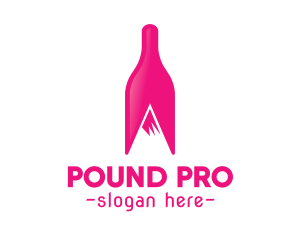 Magenta Wine Mountain logo design