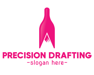 Magenta Wine Mountain logo design