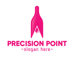 Magenta Wine Mountain logo design