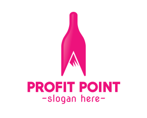 Magenta Wine Mountain logo design