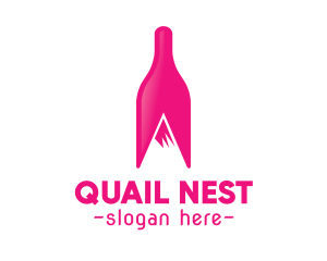 Magenta Wine Mountain logo design