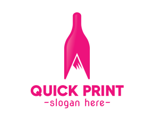 Magenta Wine Mountain logo design