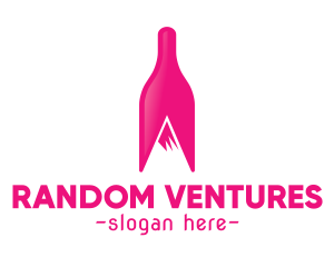 Magenta Wine Mountain logo design