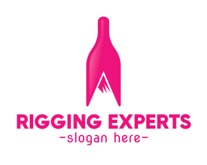 Magenta Wine Mountain logo design