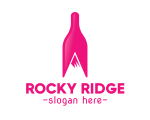 Magenta Wine Mountain logo design