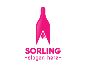 Magenta Wine Mountain logo design