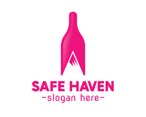 Magenta Wine Mountain logo design