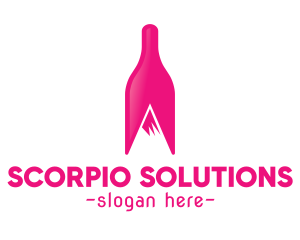 Magenta Wine Mountain logo design